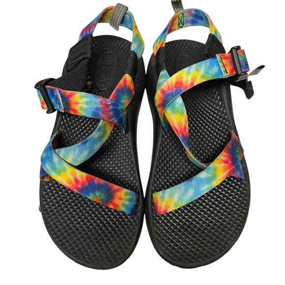 Chaco Z1 Ecotread Kids Tie Dye Strappy Sandals Size 3 Back to School - Picture 2 of 8